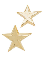 gold star earring isolated on white background