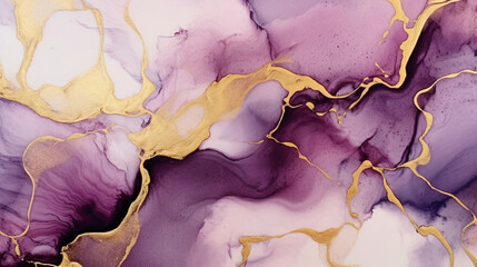 Alcohol ink abstract painting pattern with gold accents, dark purple and light pink colors.seamless wallpaper, patterns, background, backdrop, wallpaper
