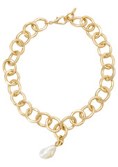 Gold neckless chain isolated PNG