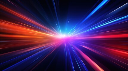 Abstract speed lines converging in the center, radiating bright colors.