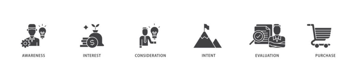 Marketing icon infographic illustration concept with icon of strategy, concept, communication, target group, online, print and business icon live stroke and easy to edit 