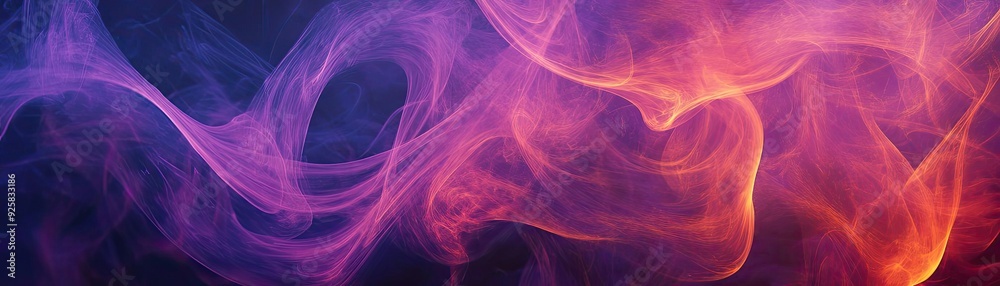 Aufkleber a vibrant swirl of colorful smoke creating a mesmerizing abstract pattern against a dark background,