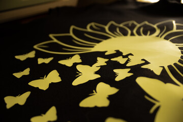 close up t shirt butterflies