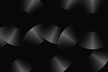 Abstract glowing geometric lines on dark background. Futuristic technology