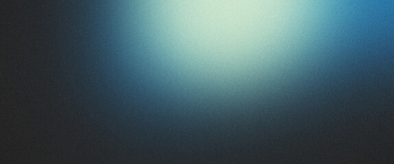  grainy color gradient background,blue white illuminated spots on black, noise texture effect, copy space	