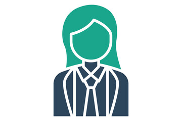 Lawyer icon. icon related to law and justice. solid icon style. justice elements vector illustration