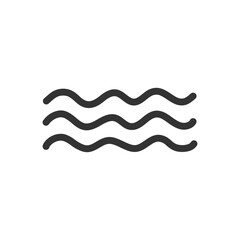 Simple waves doodle icon isolated vector illustration.