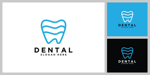 dental care logo vector line style