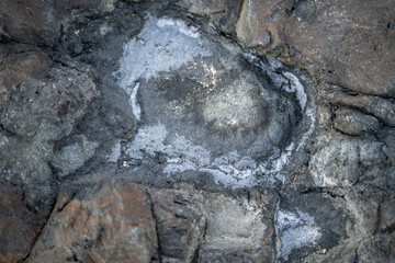 Basalt Salt Weathering. Magic Island Lagoon, Honolulu, Oahu, Hawaii
