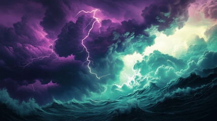 Cloudy and lightning