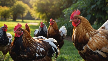 stock photography jersey giant chickens in a beautiful farm