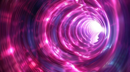 A mesmerizing tunnel of vibrant pink light, creating an ethereal and surreal atmosphere perfect for digital art and design.