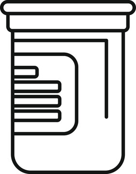 recommend clip art: Simple line icon representing a medical container, often used for urine samples, symbolizing medical testing and healthcare