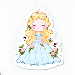 Fototapeta premium little princess with a crown