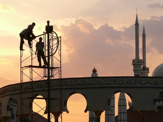 Semarang, Indonesia - November 11,2004 :The grand mosque of Central Java or known as Masjid Agung Jawa Tengah (MAJT) located in Semarang, Indonesia.
