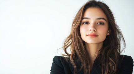 Fototapeta premium Confident Young Woman with Long Hair