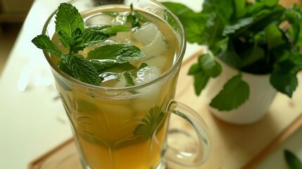 Refreshing Iced Tea with Mint