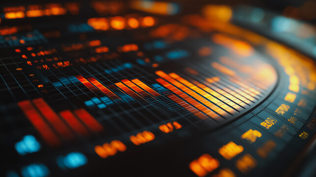 2025 financial report with a chart representing annual data statistics, showcasing company progress and growth year by year