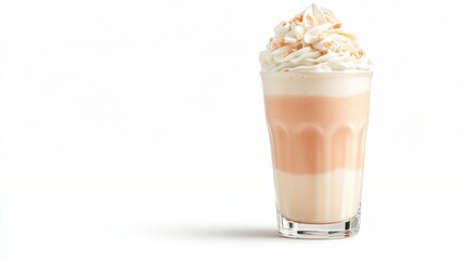 Vanilla milkshake topped with whipped cream