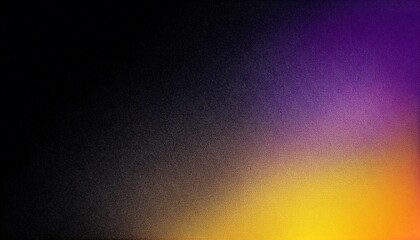 Fototapeta premium Dark abstract color gradient background purple magenta yellow black grainy texture web banner poster