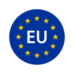 Round European union flag icon