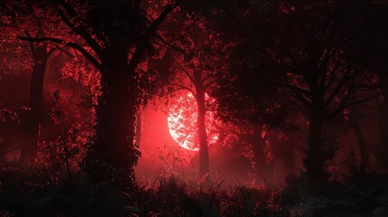 Red maple leaves falling from a tree in the autumn cool rain. Generative AI