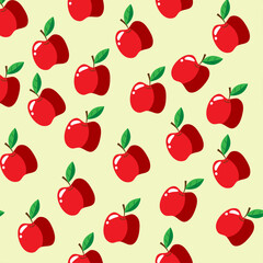 Apple illustration background. Apple pattern Vector