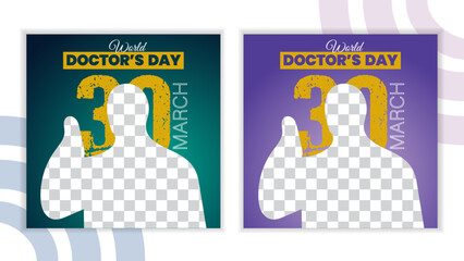 International doctor day social media post design for a brading medical hospitals 