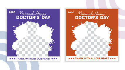 International doctor day social media post design for a brading medical hospitals 