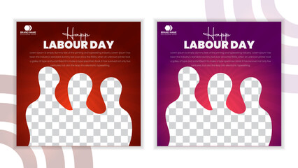 World labour day social media post design