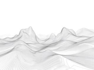 Obraz premium 中国山峰山水画彩铅画