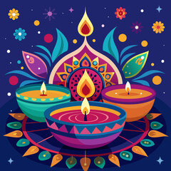 Happy diwali vector illustration