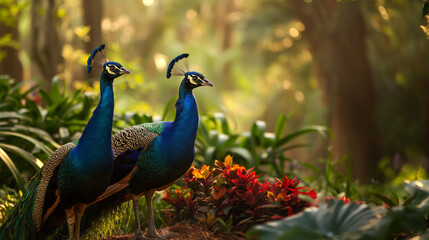 peacock in the garden