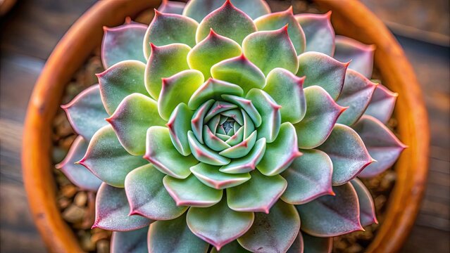 Sukulent flower from top detail, succulent, plant, top view, close-up, green, petals, nature, botanical, bloom, colorful, vibrant