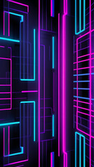 Fototapeta premium Electric Vibes Neon Lights in Motion