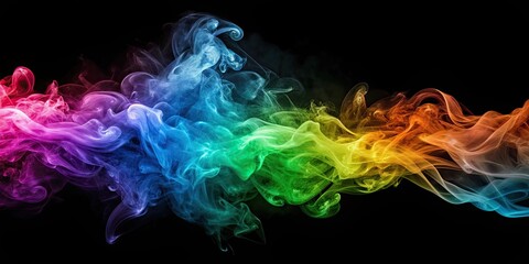 Abstract background of colorful smoke waves, wave, abstract, smoke, colorful, pattern, texture, vibrant, artistic, flow