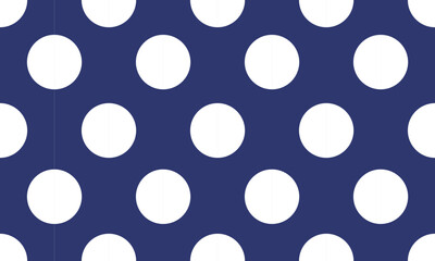 a detailed fabric pattern composed of circle shape designs,white dot on blue background.