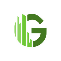 letter G financial company logo vector illustration template design