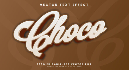 Choco editable text effect Template with chocolate background