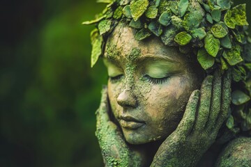 Fertility Goddess: Gaia Earth Mother Statue Symbolizing Nature's Beauty