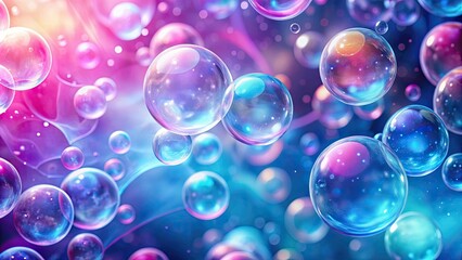 Dreamy abstract background with pink and blue bubbles, dreamy, abstract, background, pink, blue, bubbles, vibrant, colors