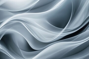 Obraz premium Contemporary gentle undulating patterns in graphic design showcasing soft, neutral grays - perfect for greeting cards, wallpapers, or textural uses