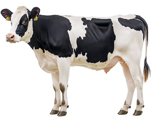 a cow with a yellow tag