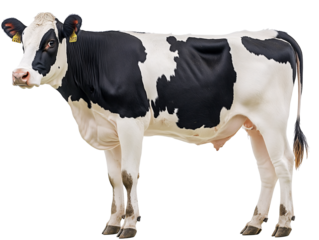 a cow with a yellow tag