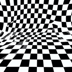 Fototapeta premium black and white checkered background