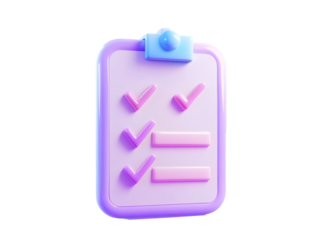 a clipboard with check marks