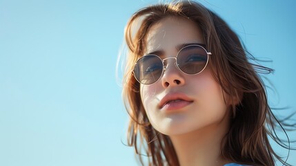 Fototapeta premium A panoramic view of an influencer's social media profile at the beginning stage, few followers, simple profile page design, calm and minimalistic background, soft morning light, hd quality,