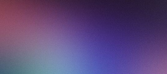 Abstract grainy textured background fading from purple to blue to green