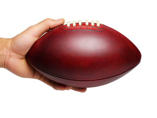 a hand holding a football