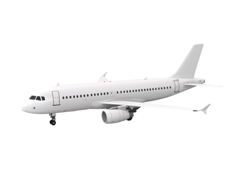 a white airplane with its landing gear